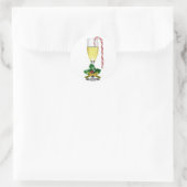 Kerst Wijn Glas envelop stickers (Tas)