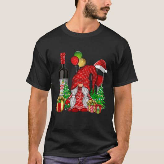 Kerst Wijn Gnomes voor Xmas Cheer T-shirt (Voorkant)