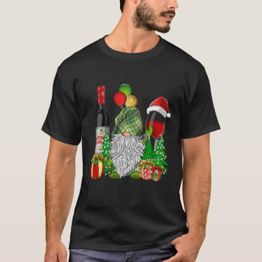 Kerst Wijn Gnomes voor Xmas Cheer T-shirt (Voorkant)