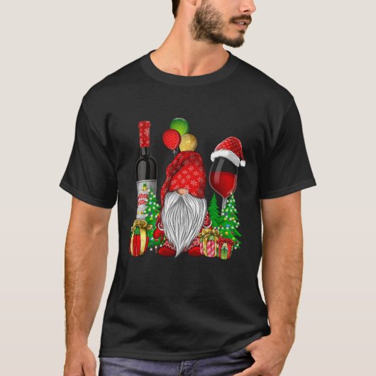 Kerst Wijn Gnomes voor Xmas Cheer T-shirt (Voorkant)