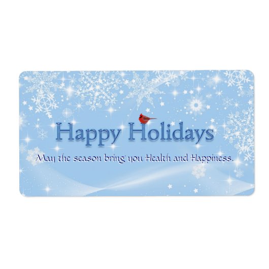 Kerst Wijn Label (Voorkant)