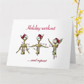 Kerst wijn oefenroutine kaart (Gele Bloem)