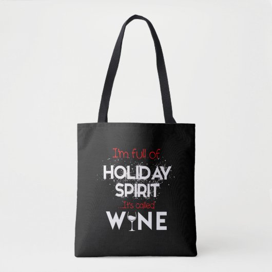 Kerst Wijn Shirt - Kerstman Tote Bag (Voorkant)