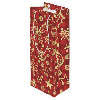 Kerst+wijn+tas Wijn Cadeautas