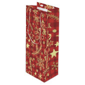 Kerst+wijn+tas Wijn Cadeautas (Voorkant Gekanteld)