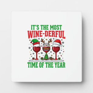 Kerst Wijn-tastische Rode Wijn Ontwerp Fotoplaat