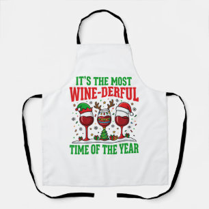 Kerst Wijn-tastische Rode Wijn Ontwerp Schort
