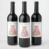 Kerst Wijnfles Etiket (Flessen)