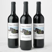 Kerst Wijnfles Label Wijn Etiket (Flessen)