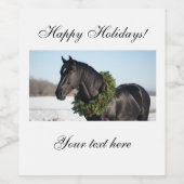 Kerst Wijnfles Label Wijn Etiket (Enkel label)