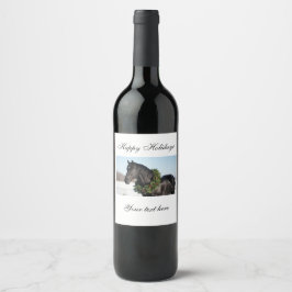 Kerst Wijnfles Label Wijn Etiket