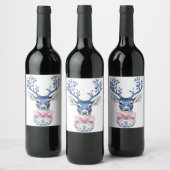 Kerst Wijnfles Label Wijn Etiket (Flessen)