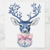 Kerst Wijnfles Label Wijn Etiket (Enkel label)