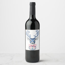 Kerst Wijnfles Label Wijn Etiket