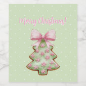 Kerst Wijnlabel Wijn Etiket (Enkel label)
