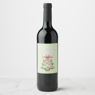 Kerst Wijnlabel Wijn Etiket