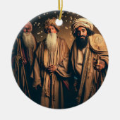 Kerst wijze mannen keramisch ornament (Voorkant)