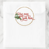 Kerst wijze Mannen zoeken hem nog steeds Ronde Sticker (Tas)