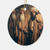 Kerst wijzen  keramisch ornament (Links)