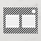 kerst wil moderne foto zwarte strips briefkaart (Achterkant)