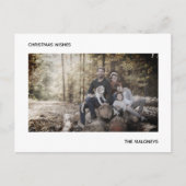 kerst wil moderne foto zwarte strips briefkaart (Voorkant)