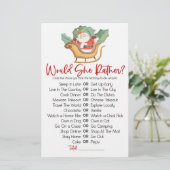 Kerst wil ze liever Baby shower spel Briefpapier (Staand voorkant)