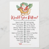 Kerst wil ze liever Baby shower spel Briefpapier (Voorkant)