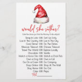 Kerst wil ze liever Baby shower spel Briefpapier (Voorkant)