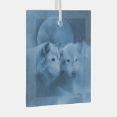 Kerst Wildlife Wolf Wolven  Glas Ornament (Voorkant Rechts)
