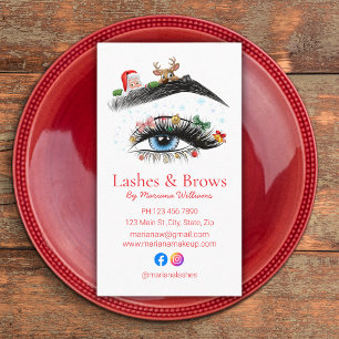 Kerst wimpers en wenkbrauwen schoonheid vakantie r visitekaartje