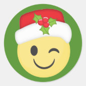 Kerst Wink Emoji Stickers (Voorkant)