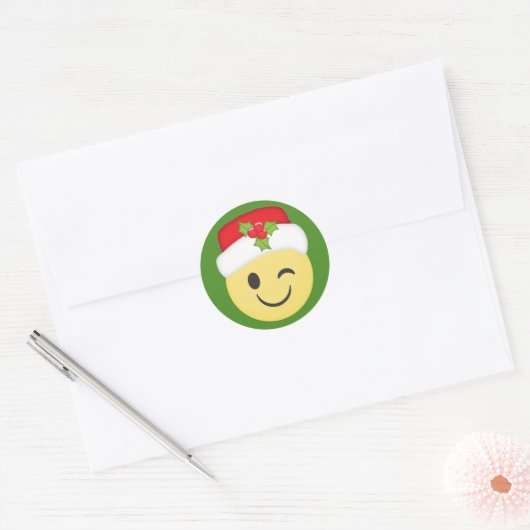 Kerst Wink Emoji Stickers (Envelop)