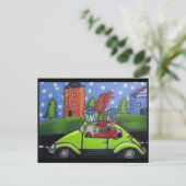 Kerst Winkelwagen Cadeaus Feestdagenkaart (Staand voorkant)