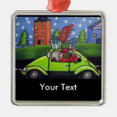 Kerst Winkelwagen Cadeaus Metalen Ornament (Voorkant)