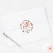 Kerst Winter 2e Verjaardag Meisje Schattige Cookie Ronde Sticker (Envelop)
