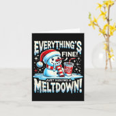 Kerst Winter Alles is Prima Gewoon Een Smeltende Kaart (Gele Bloem)