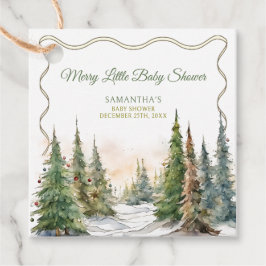 Kerst Winter Baby Shower  Bedankjes Labels
