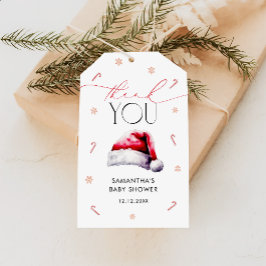 Kerst Winter Baby shower Dank u Cadeau Labels Cadeaulabel