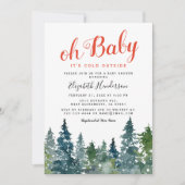 Kerst Winter Baby Shower Kaart (Voorkant)