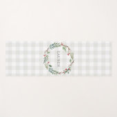 Kerst Winter Berries Krans Custom Naam Yogamat (Voorkant (horizontaal))