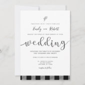 Kerst Winter Black White Buffalo Geplaagd Huwelijk Kaart (Voorkant)