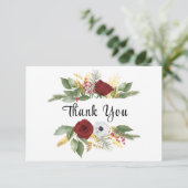 Kerst Winter Bloemen Bijbel Verse Christelijk Bedankkaart (Staand voorkant)