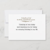 Kerst Winter Bloemen Bijbel Verse Christelijk Bedankkaart (Achterkant)