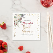 Kerst-winter bloemen bruiloft feest servet (Insitu)