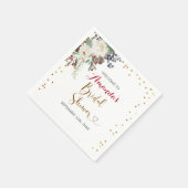 Kerst-winter bloemen bruiloft feest servet (Hoek)