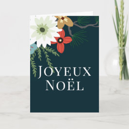 Kerst Winter Bloemen Joyeux Noël Feestdagen Kaart