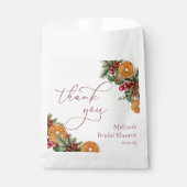 Kerst Winter Bloemen Vrijgezellenfeest Bedankzakje (Voorkant)