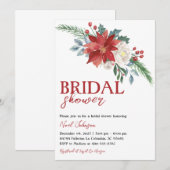 Kerst Winter Bloemen Vrijgezellenfeest Kaart (Voorkant / Achterkant)