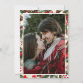 Kerst winter bloemenbruiloftsfoto waterverf kaart (Achterkant)