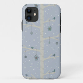 Kerst winter bos vogels cartoon Case-Mate iPhone case